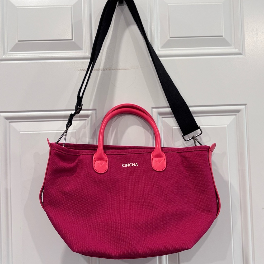 Cincha Red Canvas Tote Bag with Dual Carry Options